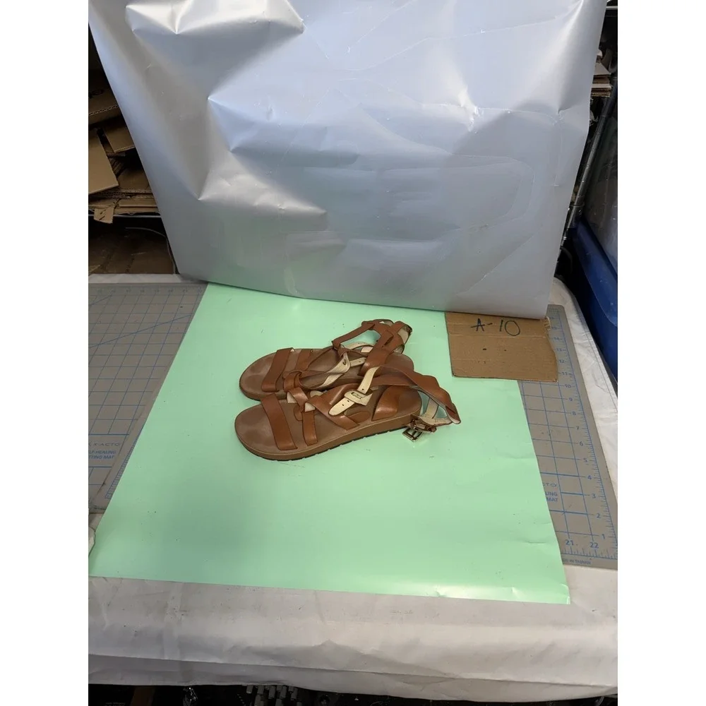 Michael Kors Women's‎ Brown Leather Gladiator Sandals Size 7.5